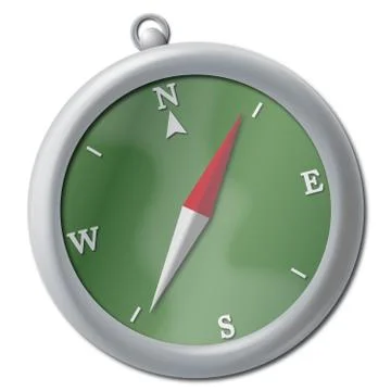 Compass Green Stock Illustration