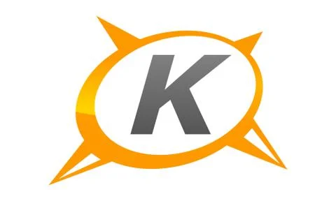 Compass Guide Solution Letter K Stock-Illustration