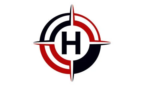 Compass Guide Solution Letter M Stock-Illustration