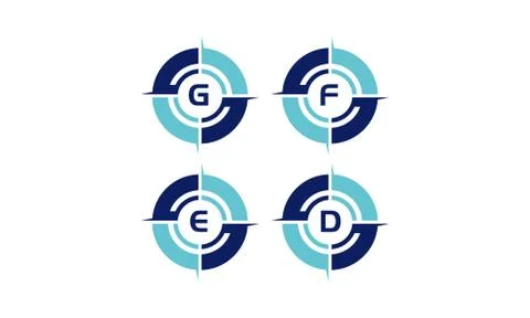 Compass Guide Solutions Template Set Stock-Illustration