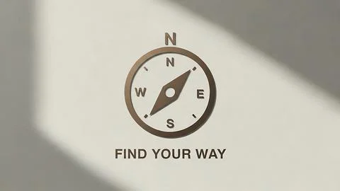 Compass guiding direction Stock Illustration