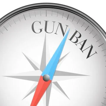 Compass Gun Ban Stock Illustration