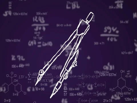 Compass   hand drawn   formula   purple Stock Footage 73393081