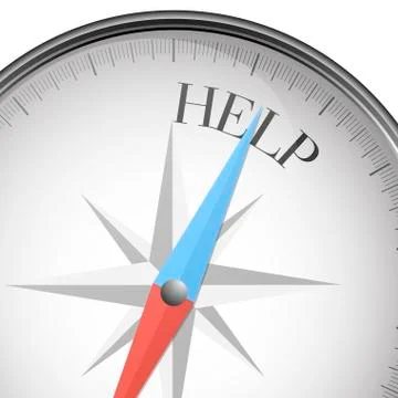 Compass help Stock Illustration