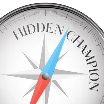 Compass hidden champion Stock Illustration