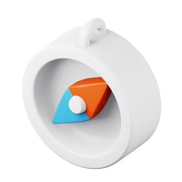 Compass high quality 3D render illustration. Navigation concept icon. イラスト素材