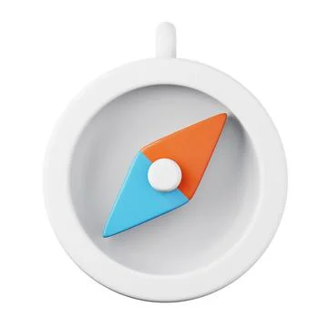 Compass high quality 3D render illustration. Navigation concept icon. イラスト素材