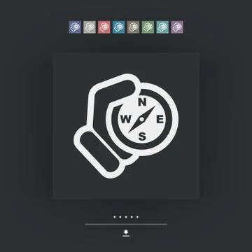 Compass hold icon Stock Illustration