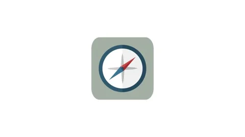 Compass icon animation for video motion graphics Stock Footage 149934644