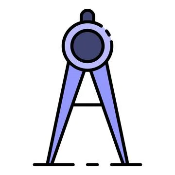 Compass icon color outline vector Stock Illustration