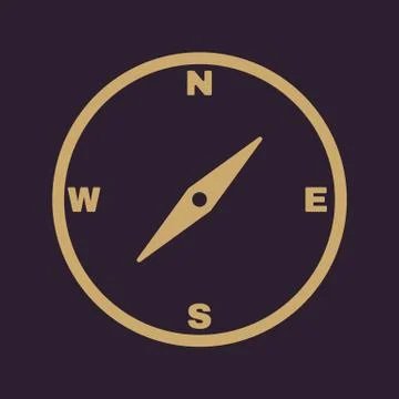 The compass icon. Compass symbol Stock Illustration