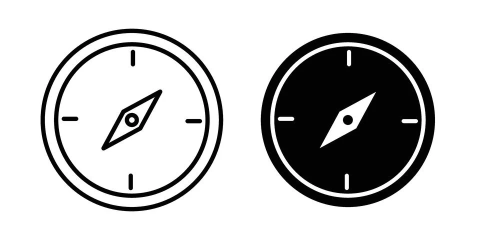Compass icon concept. best for web design Stock Illustration