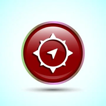 Compass icon design illustration, Navigation sign symbol for apps and websi.. Stock Illustration