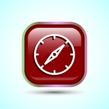 Compass icon design illustration, Navigation sign symbol for apps and websi.. Stock Illustration