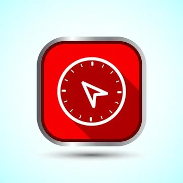 Compass icon design illustration, Navigation sign symbol for apps and websi.. Stock Illustration