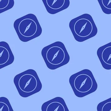 Compass icon flat design seamless pattern. Vector illustration Illustrazione stock