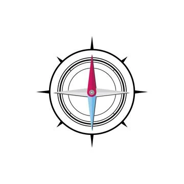 Compass icon. Flat design. Vector illustration Stock Illustration