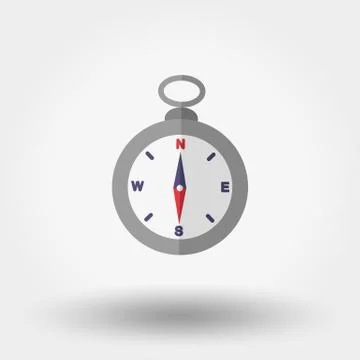 Compass icon. Flat Stock Illustration