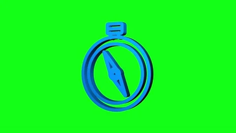 Compass icon. Flat navigation symbol. Motion graphics. Stock-Footage 158842464
