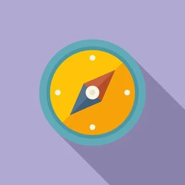Compass icon flat vector. Window interface Stock Illustration