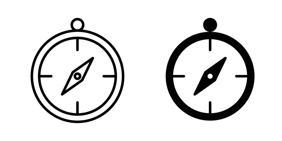 Compass icon graphic element. web icon set Stock Illustration