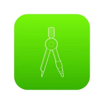 Compass icon green Stock Illustration