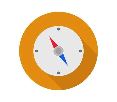 Compass icon illustrated in vector on white background Stock Illustration