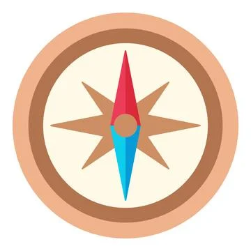 Compass icon illustrating navigation, exploration, finding direction, guidance Illustration