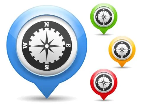 Compass Icon Illustrazione stock