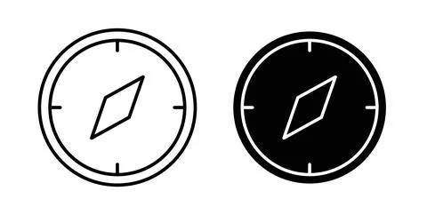 Compass icon Illustration designs pack for Web Stock Illustration