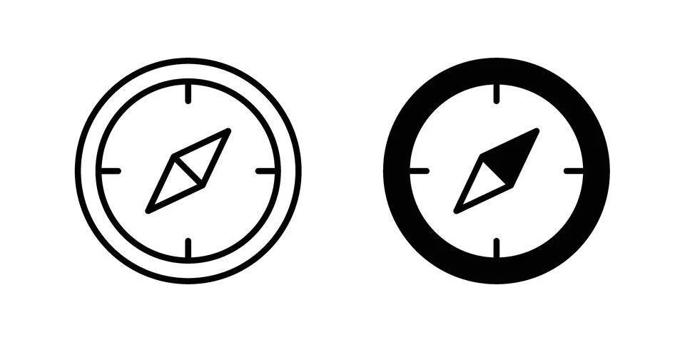 Compass icon Illustration Eps10 for web or app Stock Illustration