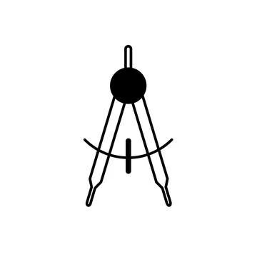 Compass icon line style vector Stock Illustration