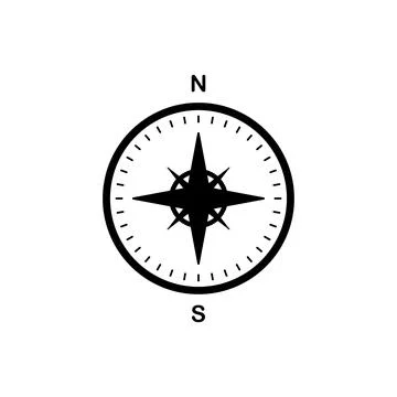 Compass icon logo design template isolated illustration Stock Illustration