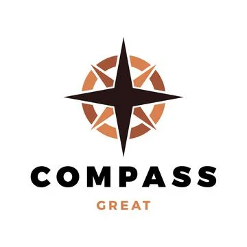 Compass Icon Logo Design Template Stock Illustration