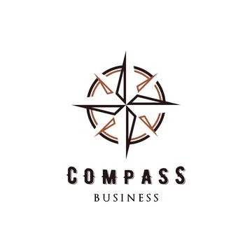 Compass Icon Logo Design Template Stock-Illustration