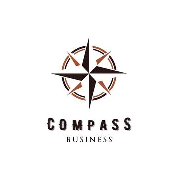 Compass Icon Logo Design Template Stock Illustration