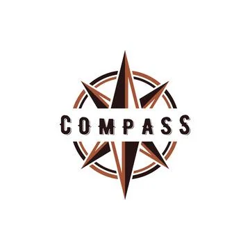 Compass Icon Logo Design Template Stock Illustration