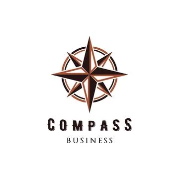 Compass Icon Logo Design Template Stock Illustration