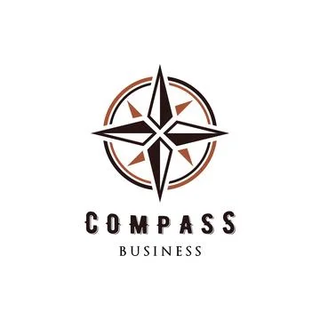 Compass Icon Logo Design Template Stock Illustration