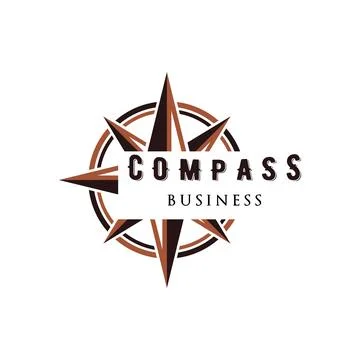 Compass Icon Logo Design Template Stock Illustration