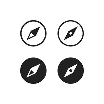 Compass icon. Map, web symbol. Travel arrow sign. Direction illustration in.. Stock-Illustration