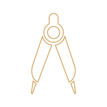 Compass icon, math, geometry equipment Stock Illustration