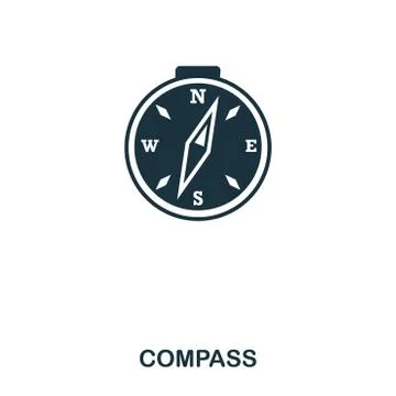 Compass icon. Mobile app, printing, web site icon. Simple element sing Stock Illustration