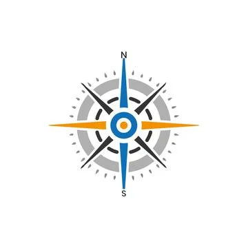 Compass Icon Navigation and Direction art logo illustration Stock Illustration