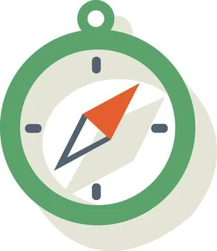 Compass icon for navigation and strategy Stock Illustration