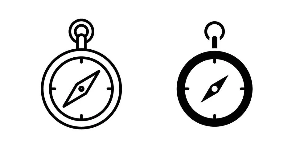 Compass icon or illustration vector symbols Stock Illustration