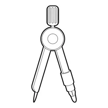 Compass icon, outline style Stock Illustration