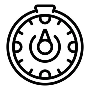 Compass icon outline vector. Kite board イラスト素材