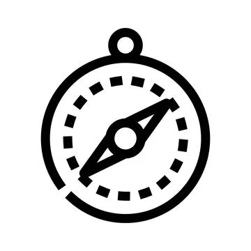 Compass icon pointing direction, navigation, and travel guidance Stock Illustration