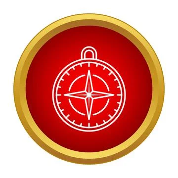 Compass icon providing navigation and travel direction symbol イラスト素材
